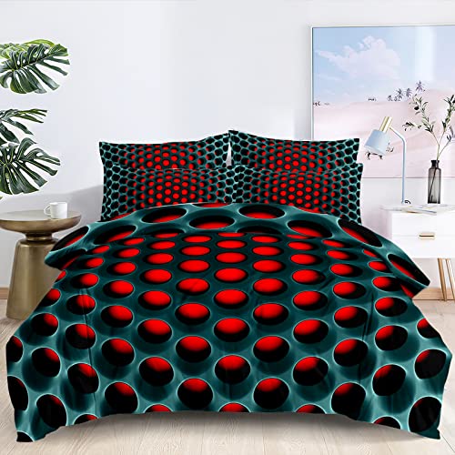 Havop 3D Duvet Cover Set Boys Bedding Sets Queen Size, 3D Dence Hole Printed All Season Duvet Cover Set, Soft And Lightweight Microfiber Duvet Cover With Pillowcase,3-Piece Queen #TOP2