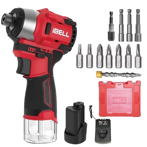 Image of IBELL IBL BD12-19 12V Brushless Cordless Impact Screwdriver | 185Nm Torque | 2-Speed | Forward & Reverse | 1 /4 inch Hex (6.35mm) | Self-Tapping Mode | 1500mAh Battery | 12 Months Warranty