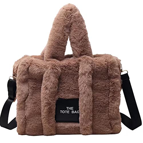 Bolso tote peludo para mujer miniatura 1