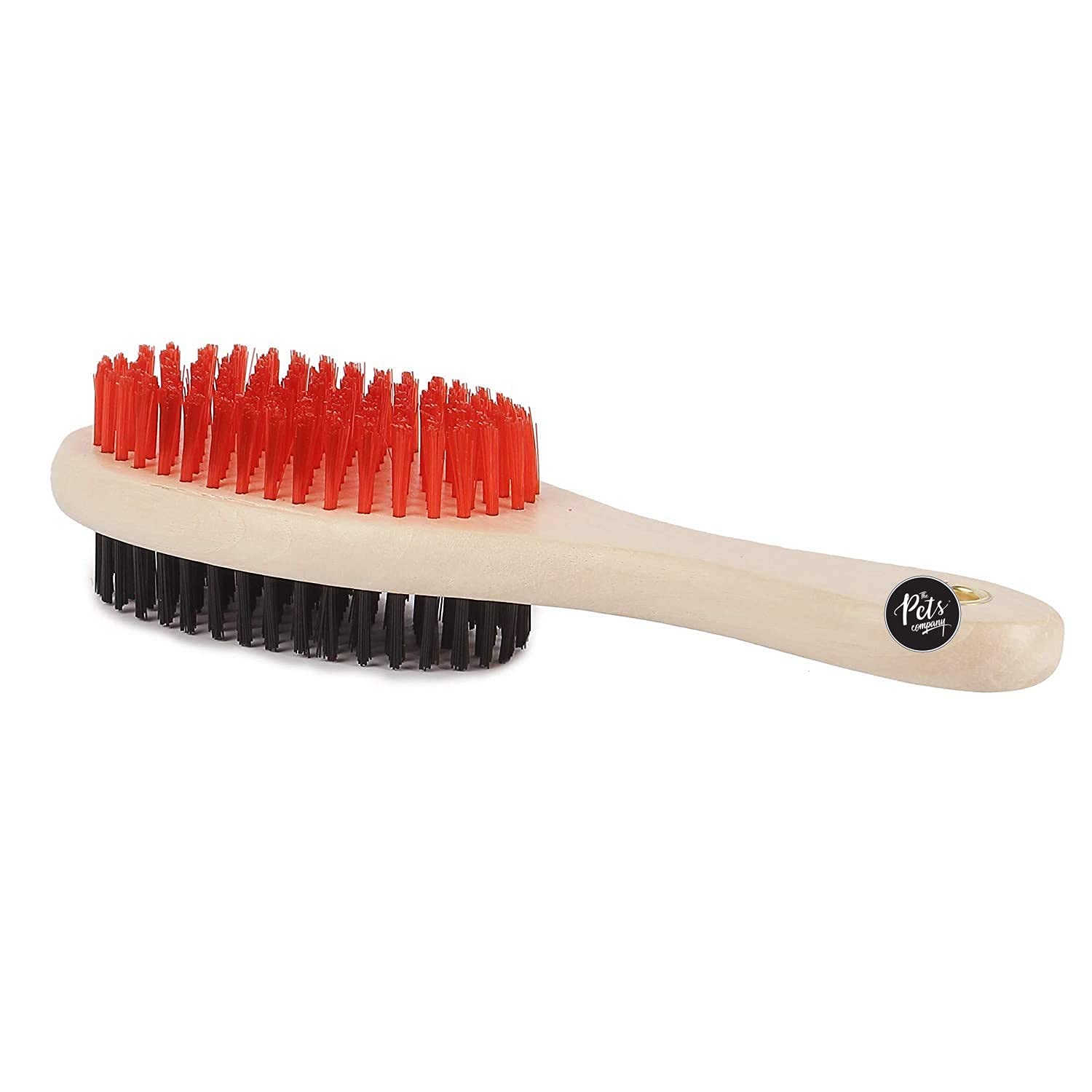 The Pets Company Dog Grooming Wooden Double Sided Brush for Dogs & Puppies, Large