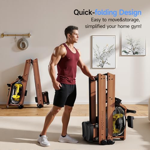 Image of Rowing Machine for Home, 350 LB Capacity, 16-Level Silent Resistance, Magnetic Rowing Machines for Home Foldable, Full-Body Workout Compact Rowing Machine for Cardio & Strength with APP Support