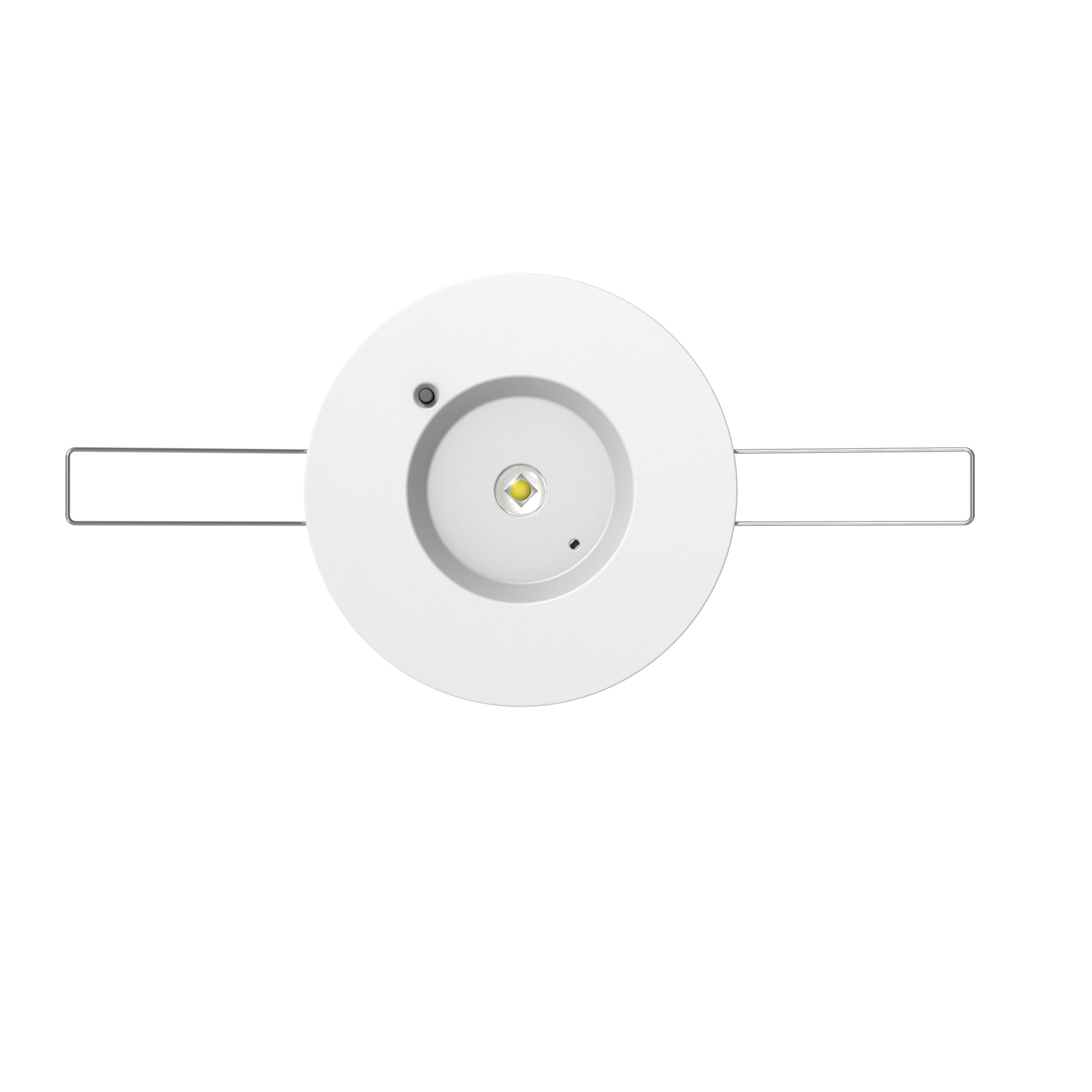 TRAXON LUXPOINT® Downlight LED - Werner emergencia 1,3W 300Lm con AUTOTEST circular empotrable Simétrico Corte Techo Ø84mm Luz Fría 6500K IP20 Autonomía 1hora (300Lm | Simétrico, Autonomía: 1 hora)