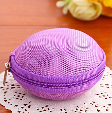 Liroyal Black/Blue/Pink Earphone in-ear Hard Case/Bag Pack of 1