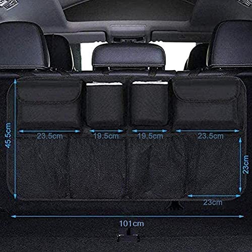 Image of Snuopfy Nylon Enstiler Car Trunk Organizer, Backseat Hanging Organizer With 8 Large Storage Pockets, For Car, Suv, Truck, Van, Space Saving Expert, Automobiles, Black