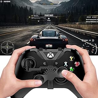 Xbox One Mini Steering Wheel (2021 Upgrade), Xbox One X & Xbox One S Controller Add-on Replacement Accessories for All Xbox Racing Game - Black