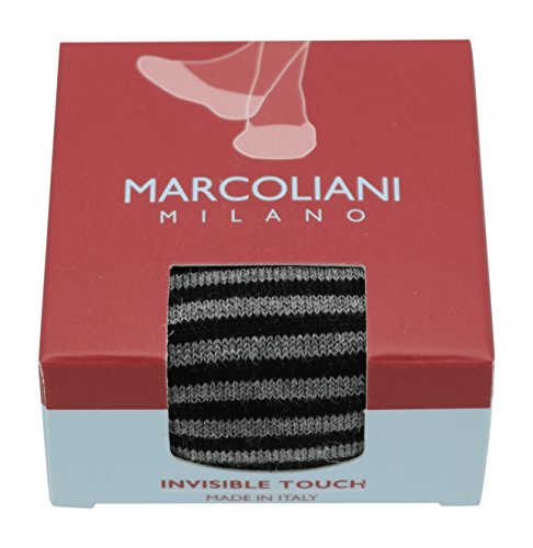 Mens Invisible Touch Stripe Pima Cotton Original Socks (One Size) Black2