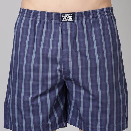 Image of Levi's 024 Boxer Shorts for Men | 100% Poplin Cotton | Checked Men's Boxers | Durable & Breathable | Smooth Hand-Feel | Inner Elastic Waistband | Functional Fly | Relaxed Leg Opening | Pack of 1