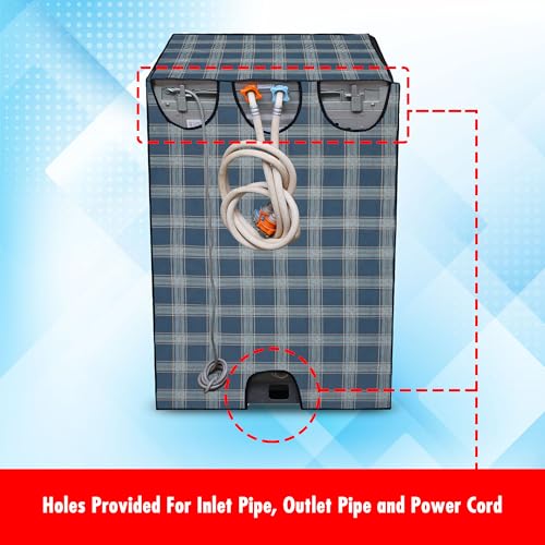 Image of Lithara Top Load Fully Automatic Washing Machine Cover for LG, Samsung, IFB, Whirlpool, Suitable for 5 kg & 5.5 Kg - Waterproof, Dustproof Cover (Print-7)