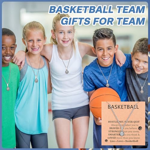 Image of Tondiamo 12 Pcs 3D Sports Ball Necklaces, Team Gifts