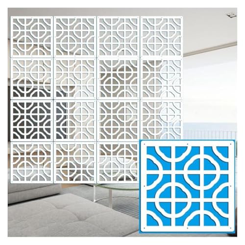 HKSDKABOP Colgar la Pantalla de separación de la habitación, Panel Divisor de ambientes Colgante de Madera y plástico, Natural, 29 x 29 cm/39 x 39 cm, Paquete de 12-100 Paneles(39x39cm,25Pcs)