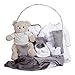 BebeDeParis | Regalos Originales para Bebés Recién Nacidos | Canastilla Bebé Clásica | Cesta de Regalo Bebé Personalizada | 3-6 Meses (Gris)