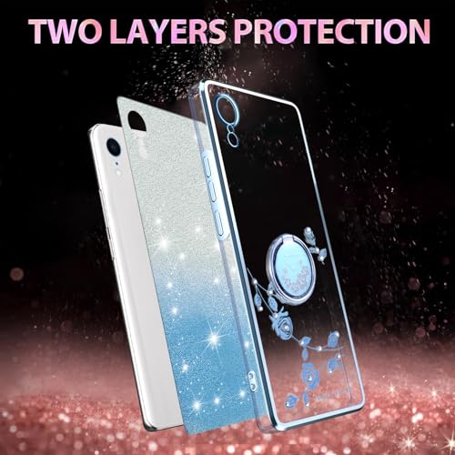 Coque iPhone XR Asuwish transparente avec protège-écran verre et anneau