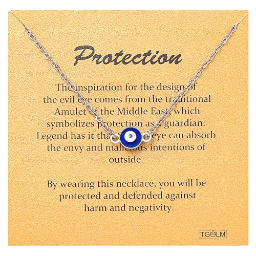 Tiny Blue Evil Eye Choker Necklace for Women Lucky Protection Charm Aesthetic Jewelry