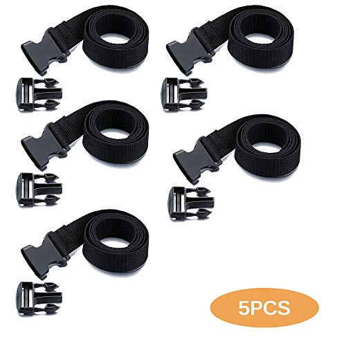 HITECHLIFE Lot de 5 sangles fixes antidérapantes avec boucle à dégagement rapide pour sac à dos, bagages, tentes Cover