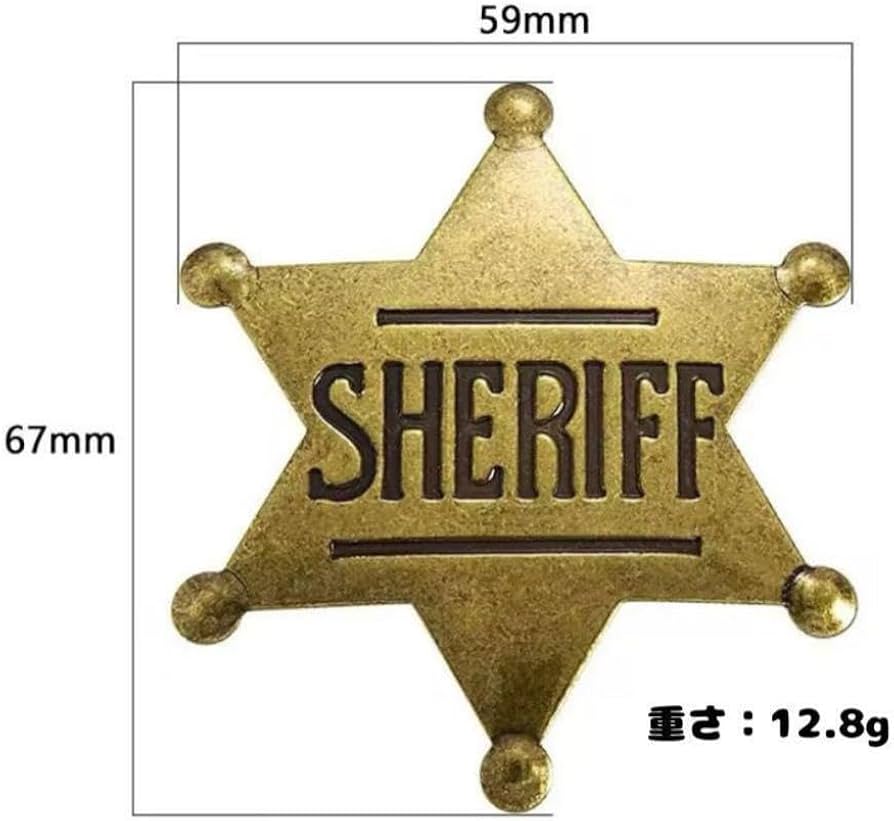 Amazon.co.jp: ウッディ 保安官 バッジ 星 カウボーイ コスプレ トイ