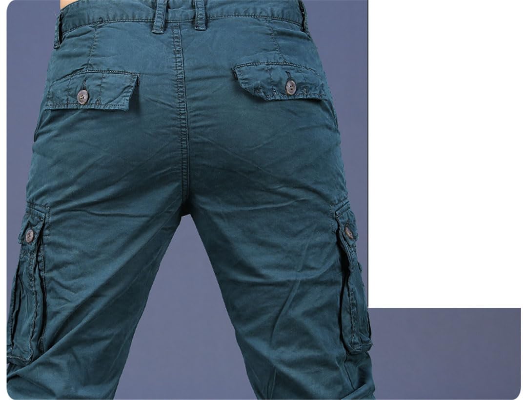 Vogrtcc Pantalones Cargo De Algodón para Hombre, Pantalones Tácticos Militares, Pantalones Informales con Múltiples Bolsillos, Pantalones Pitillo