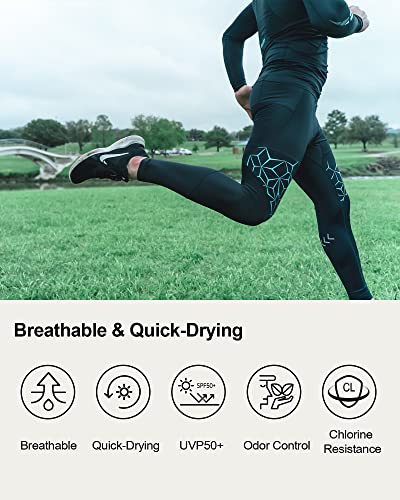Sumarpo Compression Pants Men, Strong Power Recovery Compression Tights, Quick Dry Endurance Athletic Leggings For Knee Support, Running Marathon Triathlon #TOP3