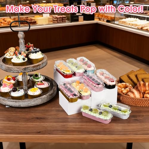 Save 29% on 100-Pack Disposable Mini Cake Pans with Lids - Image 6