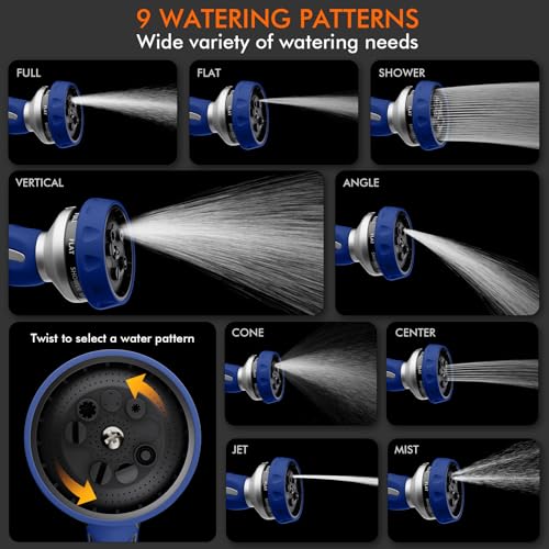 Image of RESTMO Hose Nozzle Heavy Duty, Metal Water Hose Sprayer for Garden