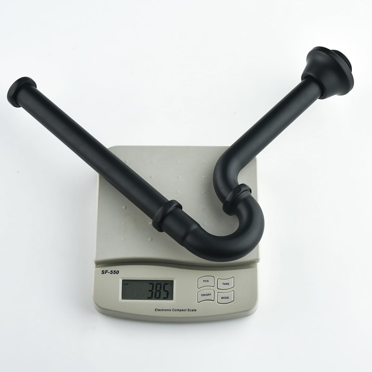 RANDOM RD83555MB-L - Trampa para fregadero de baño de latón en forma de U de 1-1/4 pulgadas con tubo de extensión de junta deslizante, botella de drenaje de residuos de altura ajustable, kit de trampa