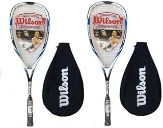 Wilson Hyper Hammer Carbon 120 - Raquetas de Squash (2 Unidades), Color Azul