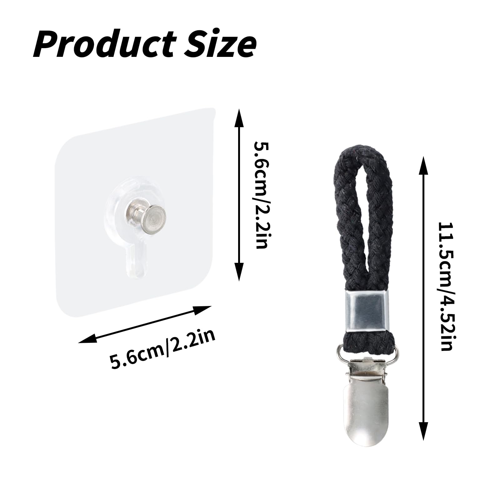 6 Pezzi Gancio a Clips per Strofinacci da Tè, Portasalviette, Appendi Asciugamani Cucina, Clips per Asciugamano, Adatto per Appendere Asciugamani, Strofinacci, Panni, Guanti, Nero