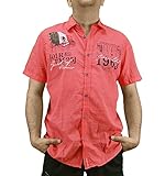 Locker geschnitten Camp David Herren Leichtes Baumwollhemd mit Artwork, Regular Fit