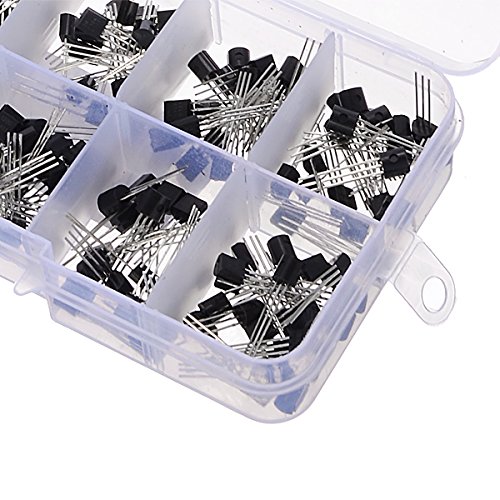 BliliDIY 5 X 200 Piezas 10 Valores Transistores Paquete Kit De Surtido De Transistores con Caja De Almacenamiento