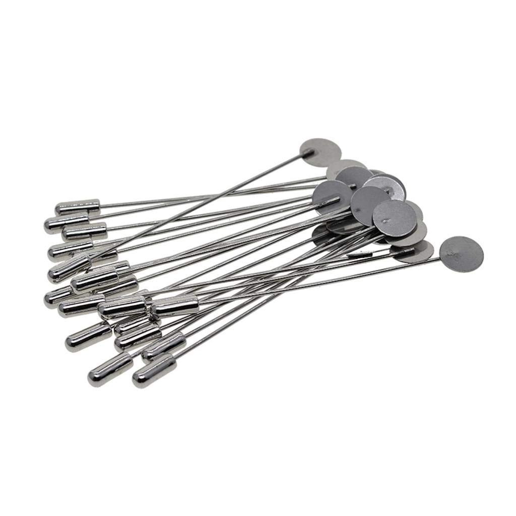 YAFIYGI 20 Pines De Sombrero Para Hacer Joyas, Broches Largos De Plata Con Tapón, Grandes Y Delgadas, Accesorios De Manualidades Para Mujeres, Manualidades, Gorras Y Sombreros Ajustados A Granel De
