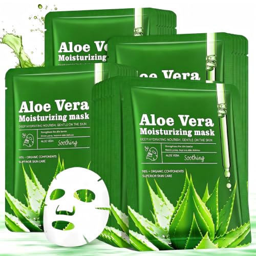 Aloe Vera Face Masks, 30 Pack Hydrating Face Masks Skincare