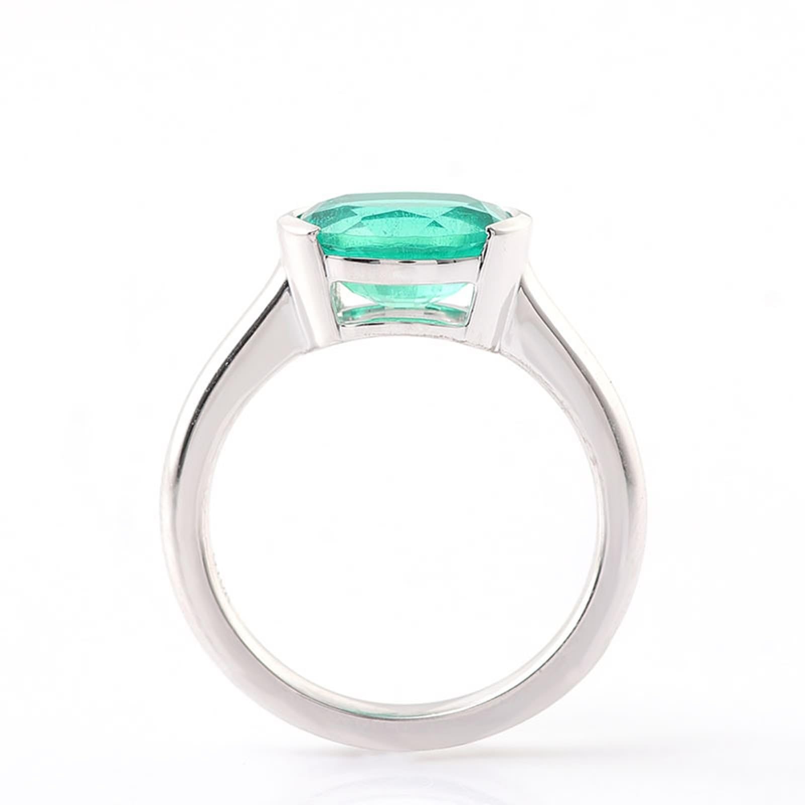 KnSam Solitärring Weißgold 9K/14K/18K, Solitär Freundschaftsringe mit 1/2/3ct Labor Erstellt Smaragd Oval Grün, Au 375/585/750 Weiß Gold Hochzeitsring Pärchen Ringe Echtschmuck, Gr.47-62