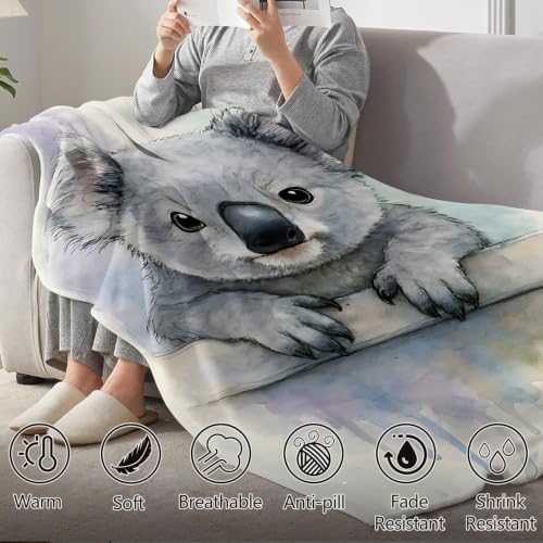Couverture koala salon et chambre grand plaid pour soirée canapé cocooning - 7