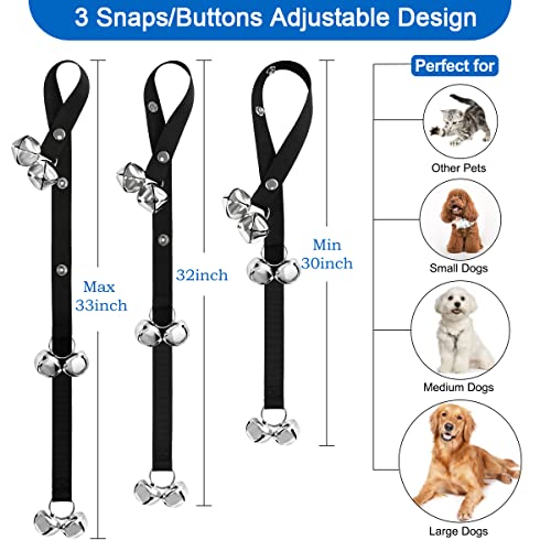 Kytely Upgraded Dog Doorbells 2 Pack, Adjustable Dog Bells Dog Door Bell For Potty Training Your Puppy, Bells For Dogs To Ring To Go Outside Include 1 Dog Poop Bag Dispenser And 2 Rolls Waste Bags #TOP2