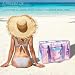 Imagen de Bolsa de playa Fammart transparente iridescente