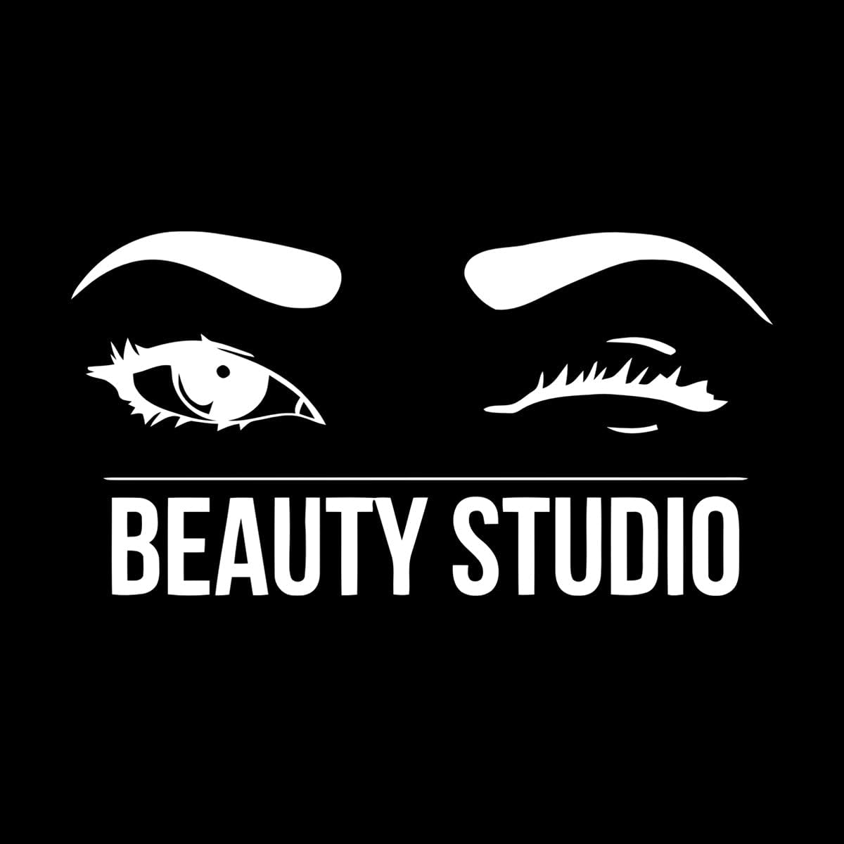 Lzhouting Stickers-24004 Engraving Stickers Beauty Studio Beautiful Wink Eyes Salon 30X57.7cm Glass Stickers White