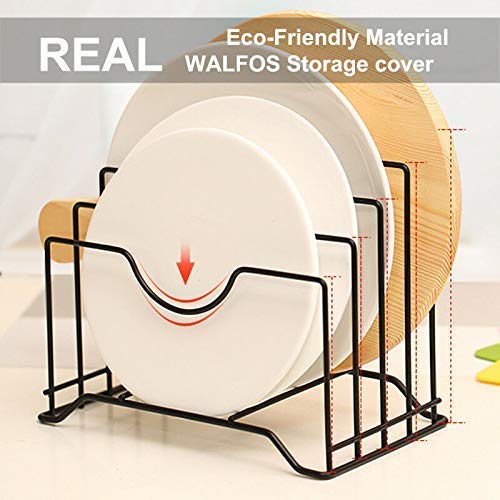 Image of Multifunctional Lid Organizer kitchen Rack Holder Pan Pot Stand Dish Rack Storage plate Stand for Kitchen Cookware items Space Saving Storage Rack,