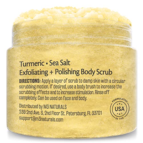 M3 Naturals TURMERIC SCRUB Exfoliating Body Scrub Turmeric Body Scrub And Skin Exfoliator thumb #1