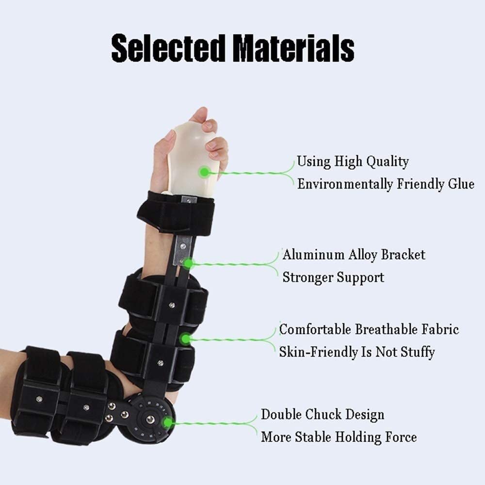 Codo Articulado con Cabestrillo, Férula Estabilizadora Ajustable para Codo, Soporte para La Recuperación De Lesiones De Brazo, Ortesis con Rango De Movimiento Ajustable.