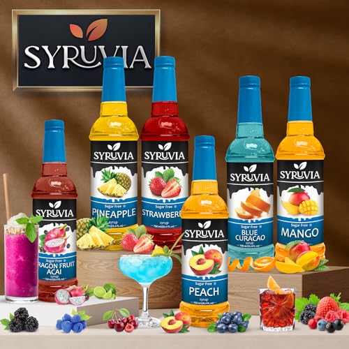 Syruvia SY-5531 Sugar Free Peach Syrup For Drinks 25.4 Ounces Peach Flavoring Syrup thumb #6