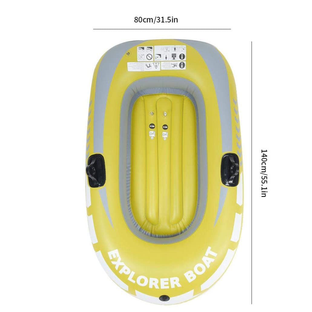 Ensemble de Bateaux gonflables, Bateaux à rames épais pour Enfants, Une Personne, Jaunes, ternes