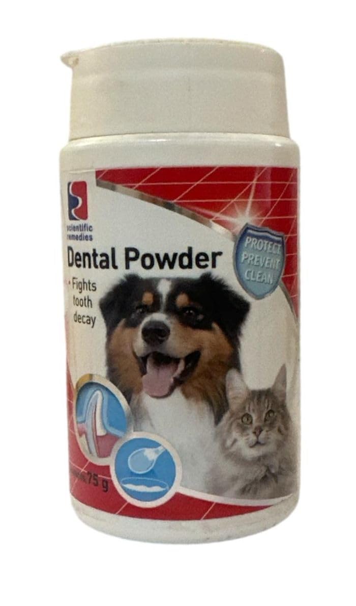 Dental Powder for Dogs and Cats, 75 gms, Fights Tooth Decay, Protects and Cleans, remove tartat & plaque