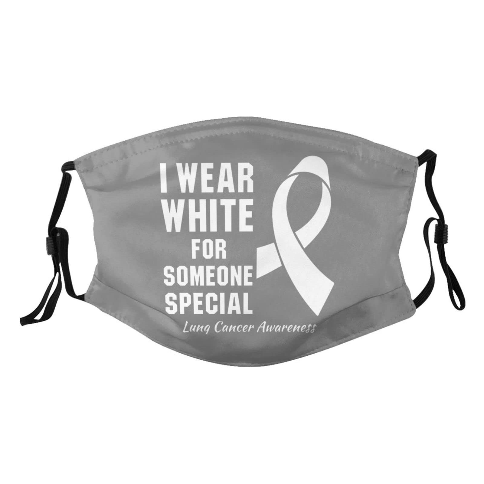 I Wear White for Someone Special Lung Cancer Awareness Mask Protect Respiratory System Breathe with Peace of Mind