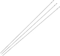 Vista 11 de uxcell 25 agujas de rebordear finas y largas rectas hilos de bordado de acero inoxidable de 2.17 pulgadas