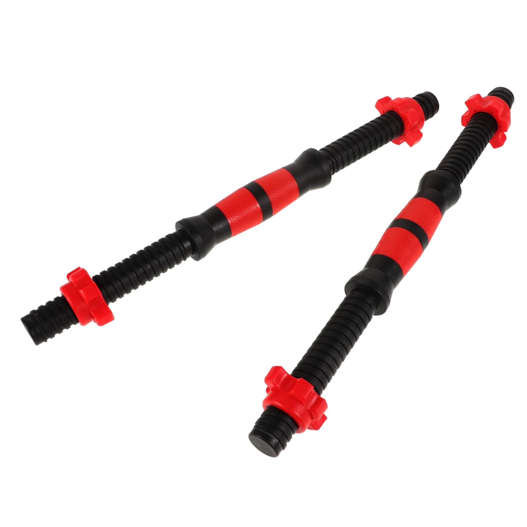 POPETPOP 2pcs Dumbbell Bars 40cm Length Adjustable Dumbbell Handles Spinlock Collar Set Nuts for Gym Barbells Strength Training Equipment