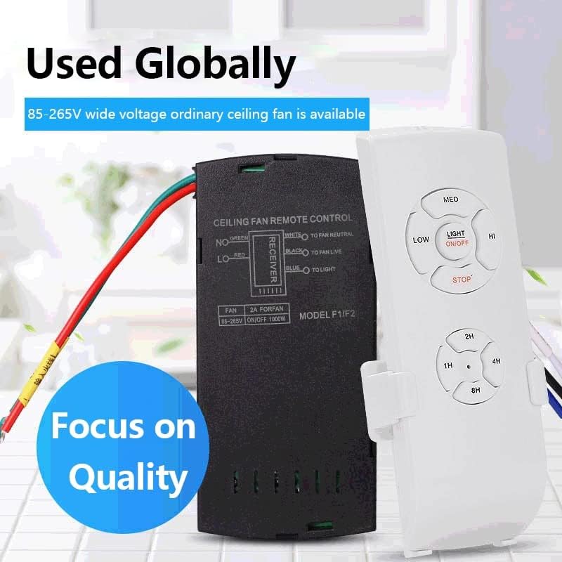 Smart Universal Ceiling Fan Lamp Remote Control Kit 110-240V Timing Setting Switch Adjusted Wind Speed Transmitter Receiver - (Color: 01)