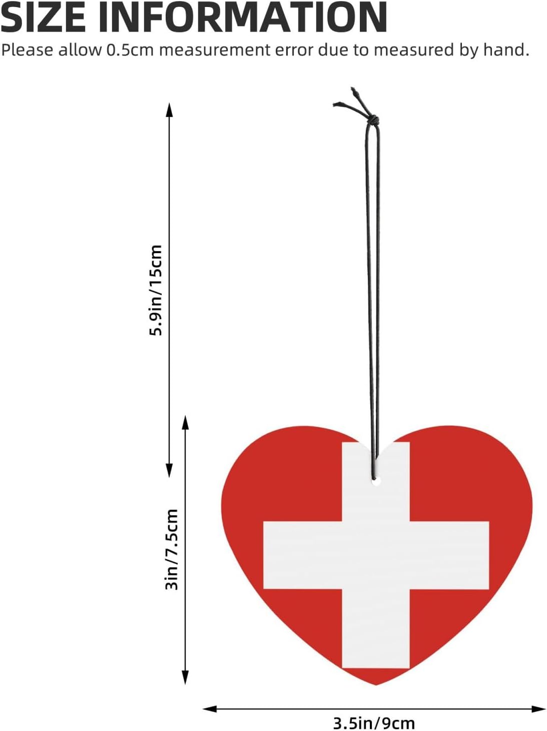 Swiss Flag Car Air Fresheners Cards - 6 Pieces,Cardstock Scented Decor For Cars,Bedrooms, Closets image 4