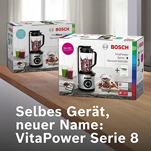 Bosch MMBV622M VitaPower Series 8 Vacuum Blender – High Vitamin Preservation – To Go Water Bottle with Vacuum Valve – 1.5 L Capacity – 1000 Watt Power – Colour: Silver/Black - Image 5