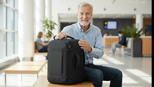 Roomy Carry On Backpack, Expandable Large Capacity Travel Backpack 1-7 Days