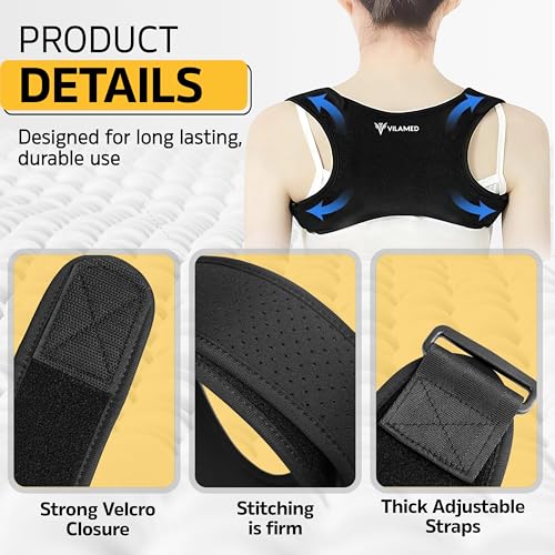 VILAMED Posture Corrector SIZE M Posture Corrector Women Men, Comfortable Upper Back Brace posture corrector, Adjustable Posture Straightener, Support for Shoulder and Back - Image 5