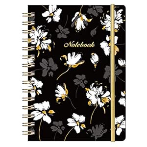 Ruled Notebook/Journal – Lined Journal with Premium Thick Paper, 8.5″ X 6.4″, College Ruled Spiral Notebook/Journal, Banded with Exquisite Inner Pocket, Waterproof Hardcover for School, Office & Home